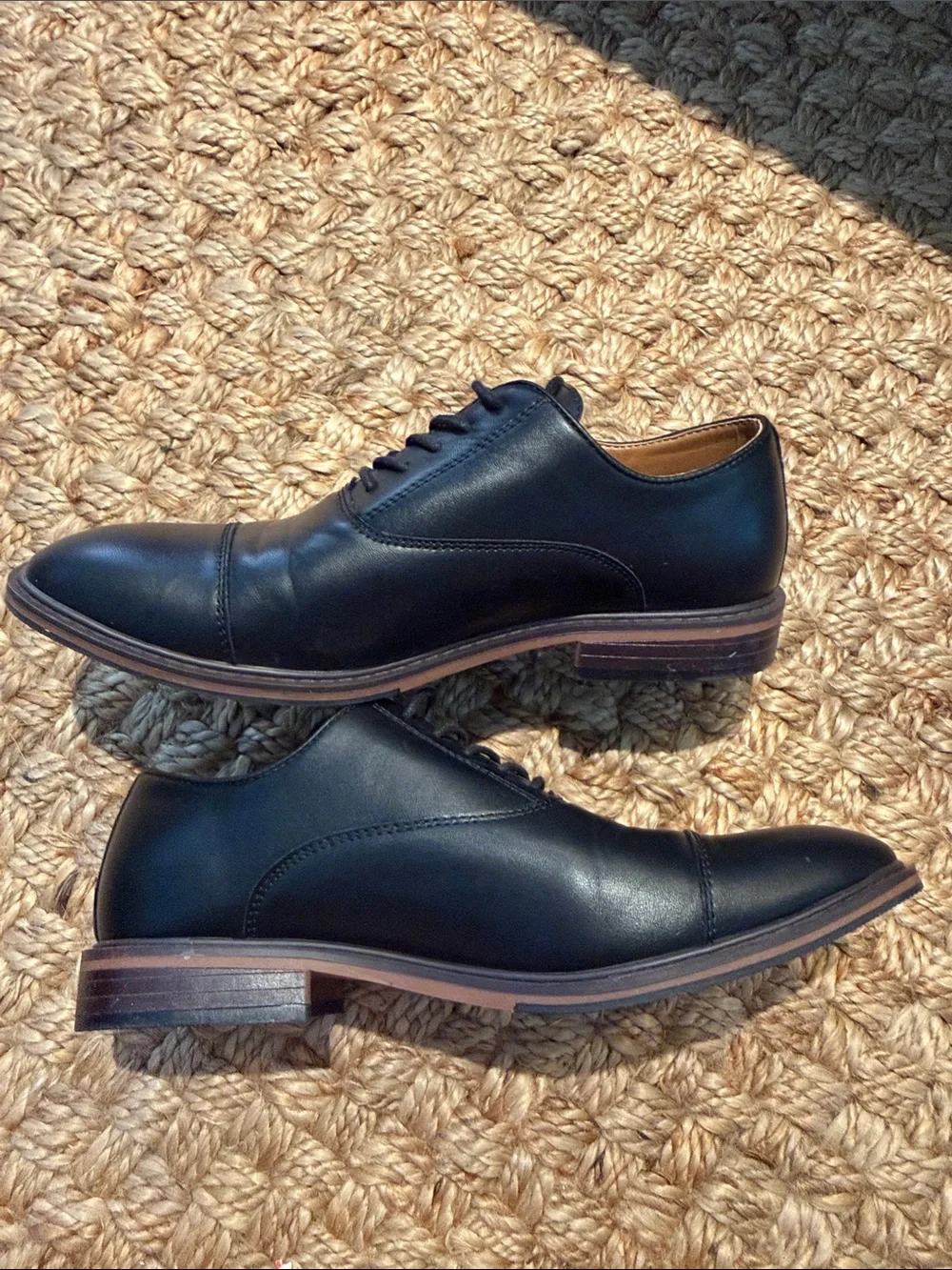Goodfellow & Co Brandt Men’s Black Cap Toe Oxford Dress Shoes